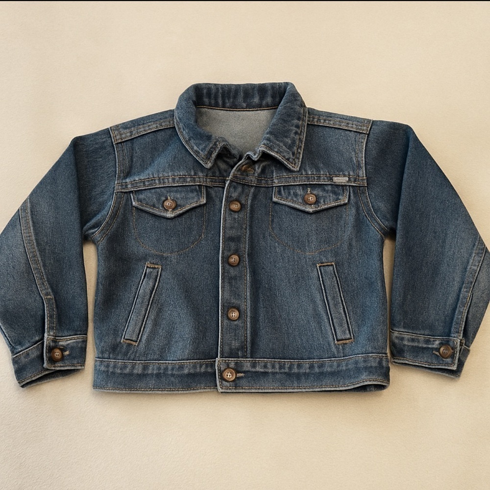 Vintage Calvin Clothing Company Kids Denim Jacket (Size 5/6)